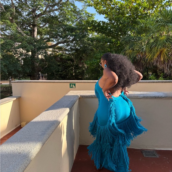 Hanifa Teal Maxi Dress - Picture 2 of 4